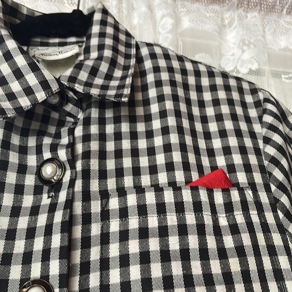 Vintage 80s Black and white Neiman Marcus Dress. - Picture 3 of 6